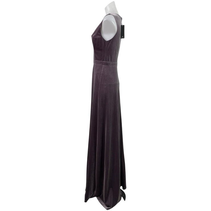 NEW Lulus Beautiful Night Dusty Purple Velvet Sleeveless Maxi Bridesmaid Dress S