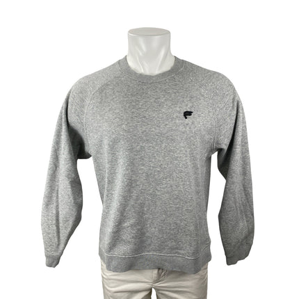 Fabletics Men's Gray Logo Long Sleeve Crew Neck Heather Sweatshirt Top Size L