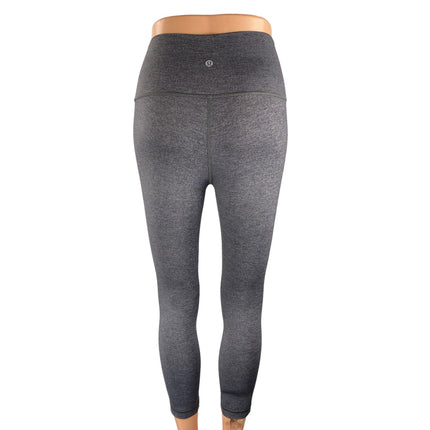 Lululemon Womens Gray High Rise Skinny Yoga Athletic Activewear Leggings Pants 4