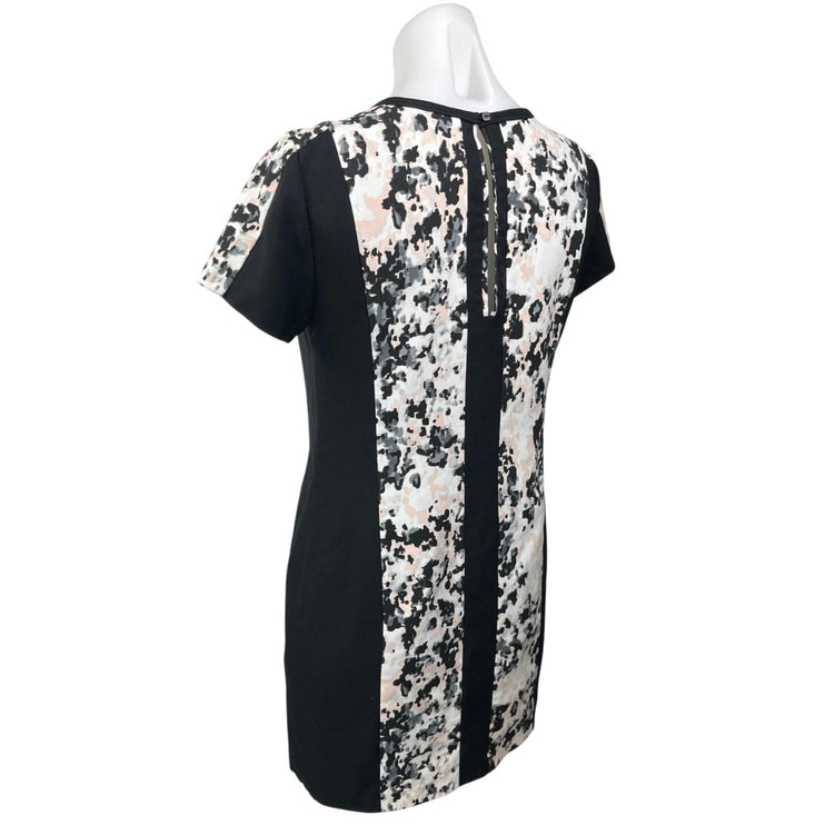Banana Republic Black Multicolor Camo Short Sleeve Mini Pencil Sheath Dress 2