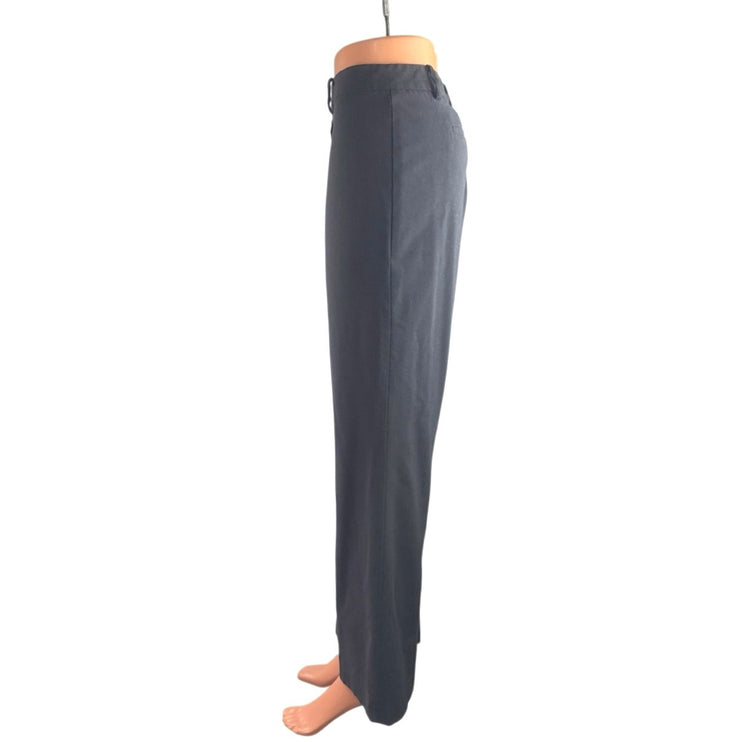 Tahari Women's Gray High Rise Loose Bootcut Slacks Flare Trousers Dress Pants L