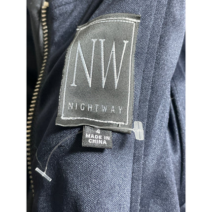 NW Nightway Black Bow Sleeveless Sweetheart Cami Camisole Mini Slip Dress Sz 4