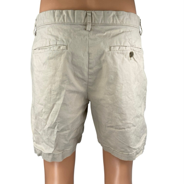 Banana Republic Lived In Men's Beige Chino Khaki Straight Casual Shorts Size 32