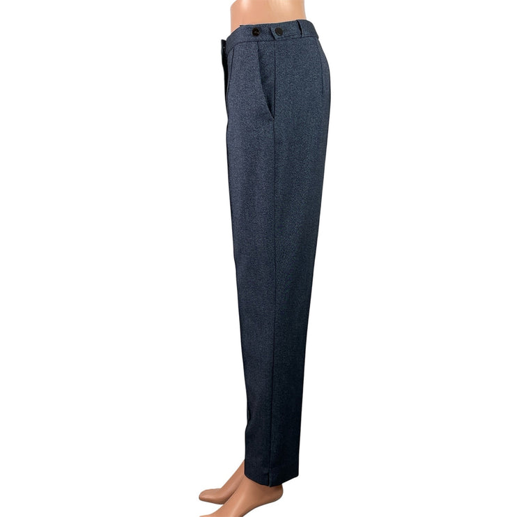 Theory Soft Twill Waist Tab Women's Navy Blue Straight Trousers Pants Size 4