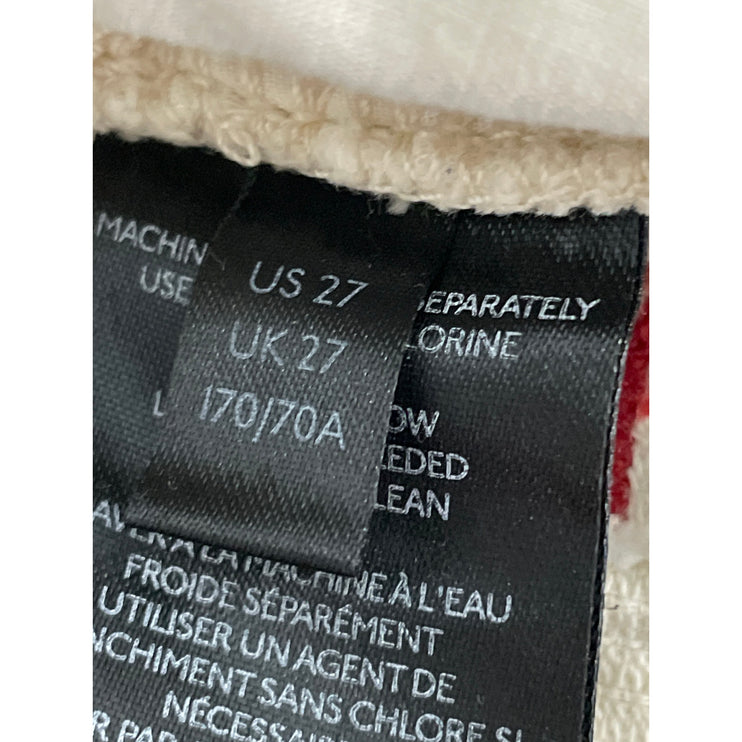 Urban Outfitters BDG Women's Ivory Corduroy High Rise Wide Leg Trousers Pants 27