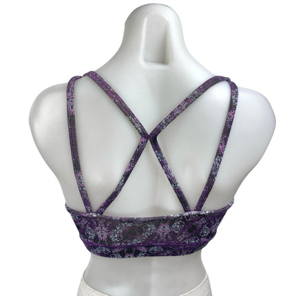 GAIAM Purple Sleeveless Strappy Yoga Workout Athletic Sports Bra Crop Top XS