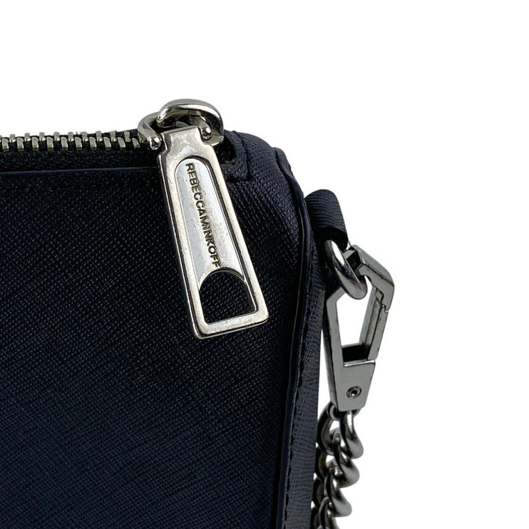 Rebecca Minkoff Avery Saffiano Leather Chain Strap Crossbody Shoulder Handbag OS
