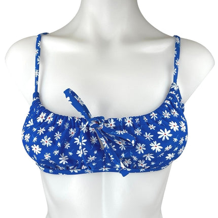 Xhilaration Blue Floral Two Piece Swim Beach Bikini Swimwear Swimsuit Set M/XS