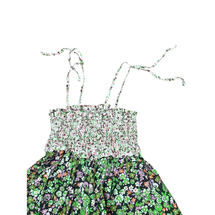 Molo Kids Girl Multicolor Floral Sleeveless Smocked Cami Maxi A-Line Dress 6-8YO