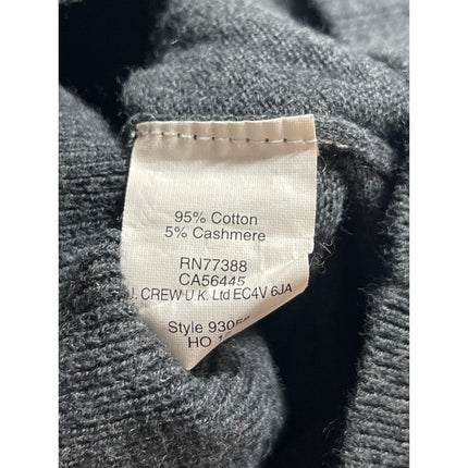 J.Crew Men's Gray Cashmere Quarter Zip Knit Long Sleeve Sweater Top Size XL