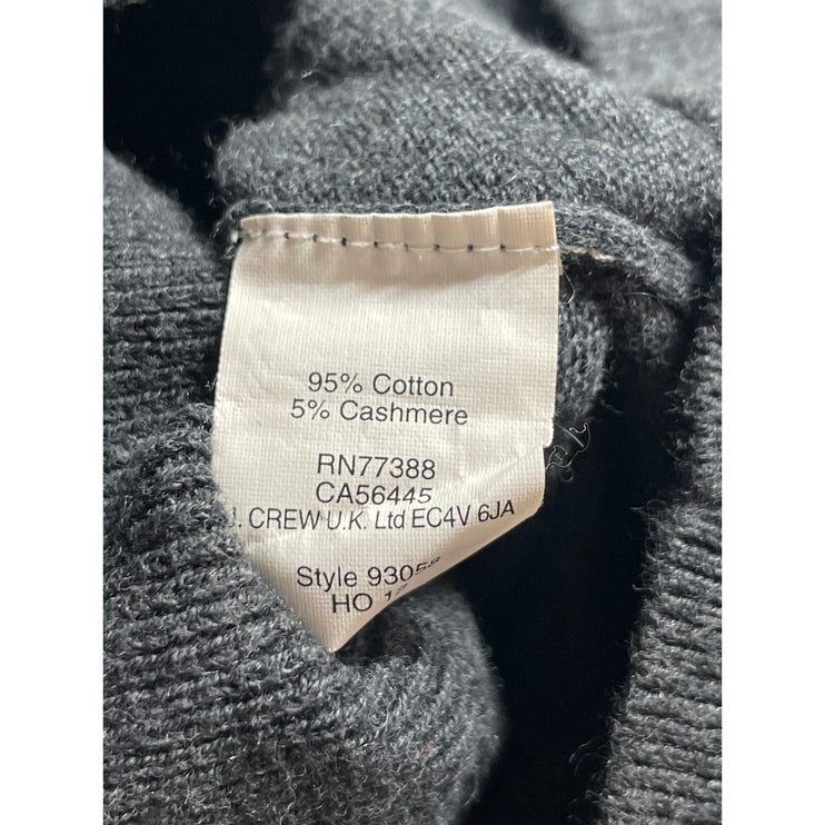 J.Crew Men's Gray Cashmere Quarter Zip Knit Long Sleeve Sweater Top Size XL