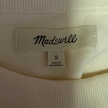 Madewell Cream Knit Ocean Beach Surf Graphic Print Muscle Tank Tee Top Size S