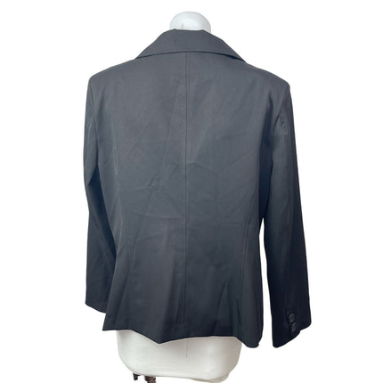 Camila Women's Black Long Sleeve Notch Lapel One Button Blazer Coat Jacket Sz 12