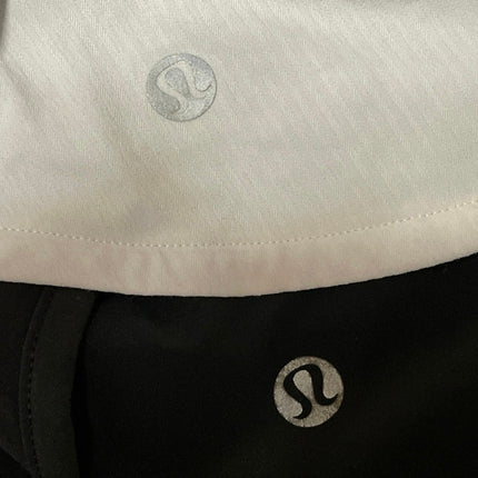 Lululemon Run Women's Black White Elastic Waist Athletic Speed Running Shorts 4