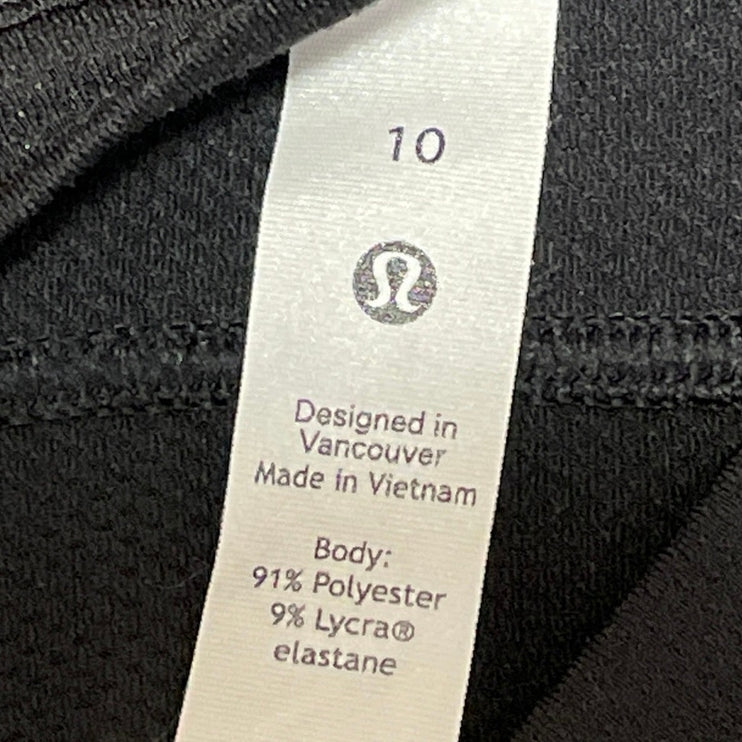 Lululemon Women's Black Long Sleeve Athletic Activewear Tee T-shirt Top Size 10