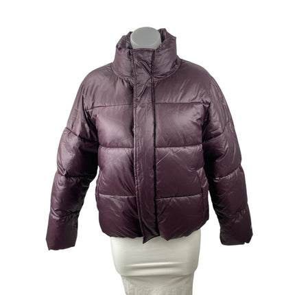 Fabletics Women's Purple Stand Collar Full Zip Puffer Quilted Coat Jacket Size S