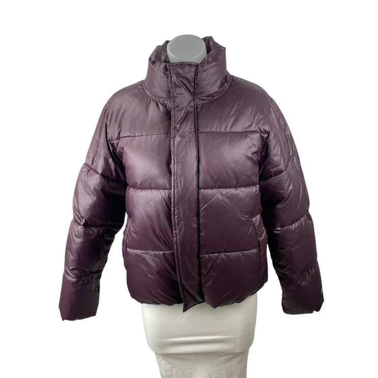 Fabletics Women's Purple Stand Collar Full Zip Puffer Quilted Coat Jacket Size S