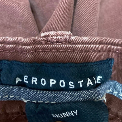 Aeropostale Men's Brown High Rise Skinny Chino Khaki Trousers Pants Size 30/34