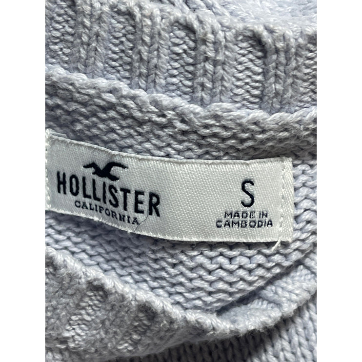Hollister Women's Gray Crew Neck Long Sleeve Crop Sweatshirt Sweater Top Size S