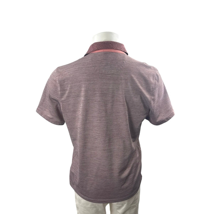 Untuckit Men's Purple Short Sleeve Collared Golf Tennis Polo Shirt Top Size M