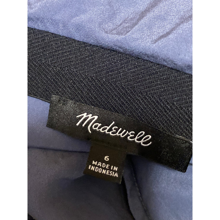 Madewell Aline Women's Blue High Waist Midi Straight A-Line Flared Skirt Size 6