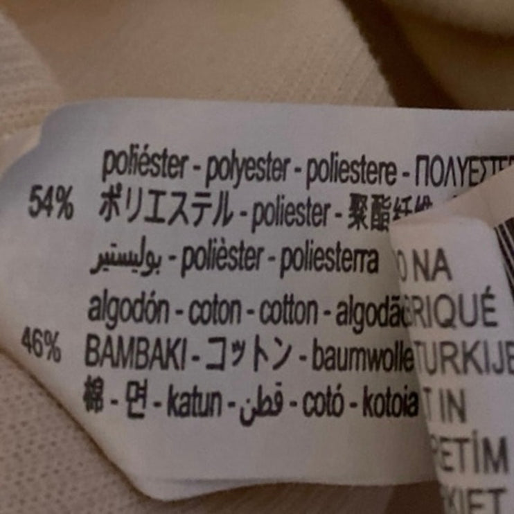 Zara Women's Cream White Knit Long Sleeve Crew Neck Sweatshirt Sweater Top Sz L