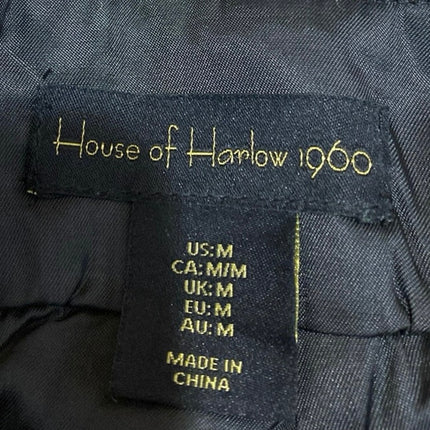 House of Harlow 1960 Yellow Black Gingham Long Sleeve Blazer Skirt 2 Pc Set S/M