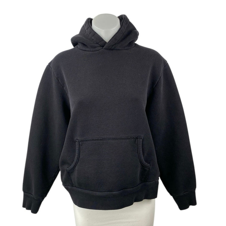 Simon Miller Womens Black Long Sleeve Pocket Hoodie Hooded Sweatshirt Top Size 1