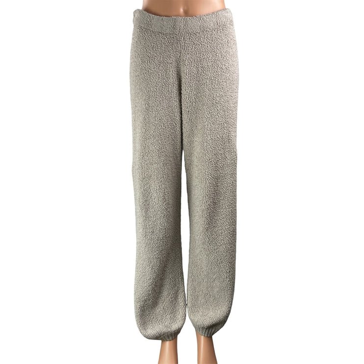 SKIMS Women's Gray High Rise Knit Textured Straight Leg Lounge Trouser Pants S/M