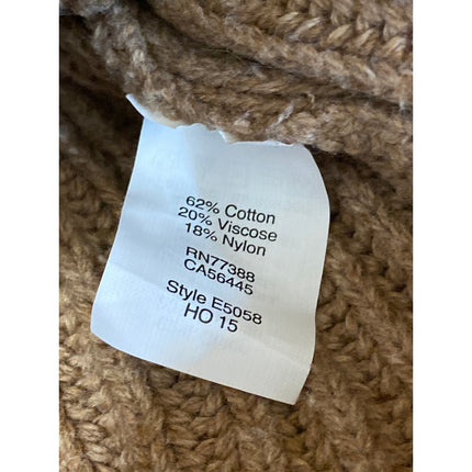 Madewell Women's Brown Chunky Rib Knit Crewneck Long Sleeve Sweater Top Size S