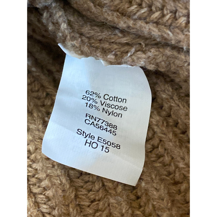 Madewell Women's Brown Chunky Rib Knit Crewneck Long Sleeve Sweater Top Size S