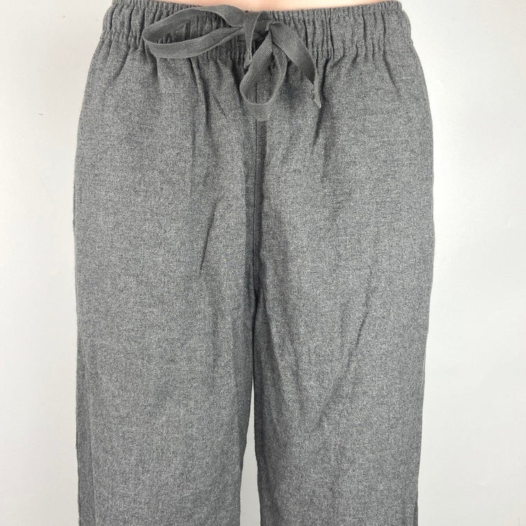 Uniqlo Gray Drawstring High Waisted Casual Ankle Stretch Wide Leg Pants Size XS