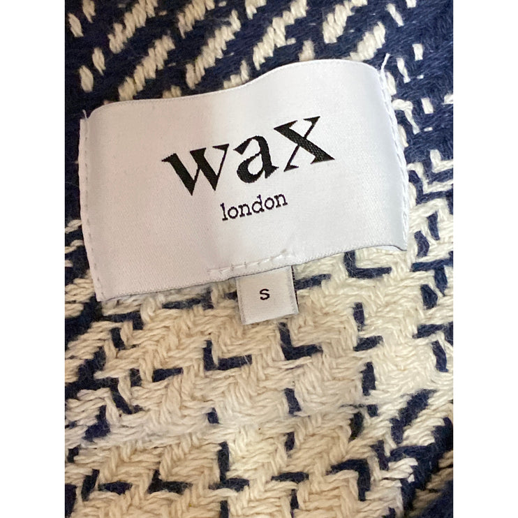 Wax London Whiting Beatnik Mens Blue White Plaid Checkered Button Up Shirt Top S