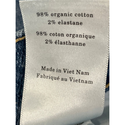 Everlane The Way High Women's Blue Distressed Wide Leg Baggy Denim Jeans Size 27