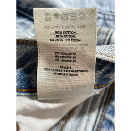 Denim Forum The Farrah High Rise Blue Baggy Straight Wide Leg Jeans Pants Sz 27