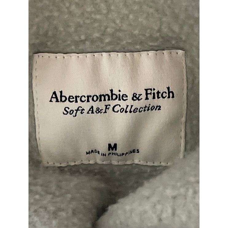 Abercrombie & Fitch Gray Boat Neck Long Sleeve Cropped Sweater Sweatshirt Top M
