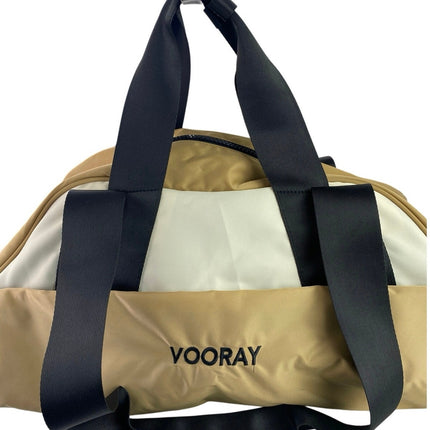 Vooray Studio Women's Camel Beige Zipper Yoga Mat Holder Fitness Gym Duffel Bag