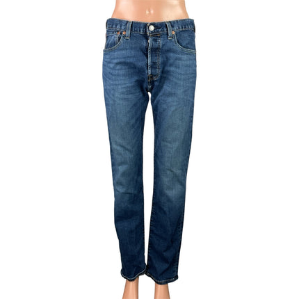 Levi's 501 Women's Blue Medium Wash High Rise Straight Denim Jeans Size 30x32
