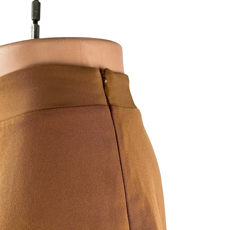 Tobi Women's Brown High Rise Minimalist Sports Mini Skater Flare A-Line Skirt S