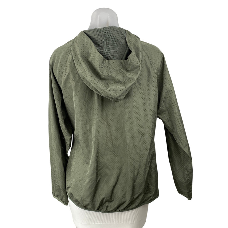 Old Navy Active Women's Green Hoodie Hooded Half Zip Athletic Track Jacket Sz S