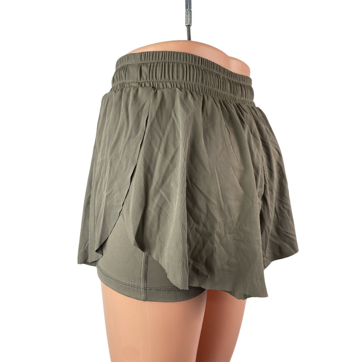 Joy Lab Women's Olive Green Drawstring Yoga Workout Athletic Running Shorts XS
