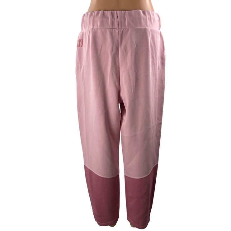 Gymshark Women's Pink Two Tone Colorblock High Rise Baggy Lounge Sweat Pants L