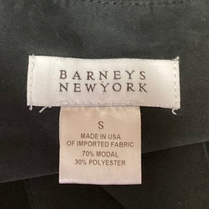 Barneys New York Black V Neck Sleeveless Career Wrap Tie Blouse Top Size S