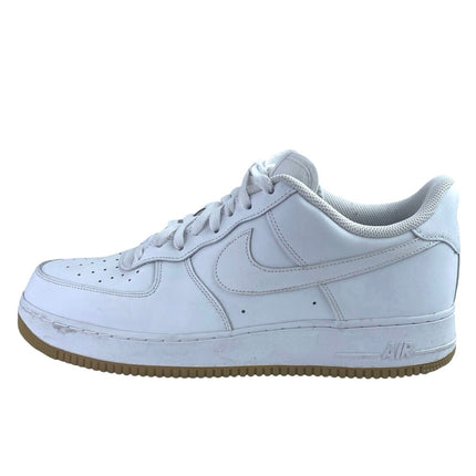 Nike Air Force 1 Men's White Leather Low Top Lace Up Athletic Sneakers Shoes 13