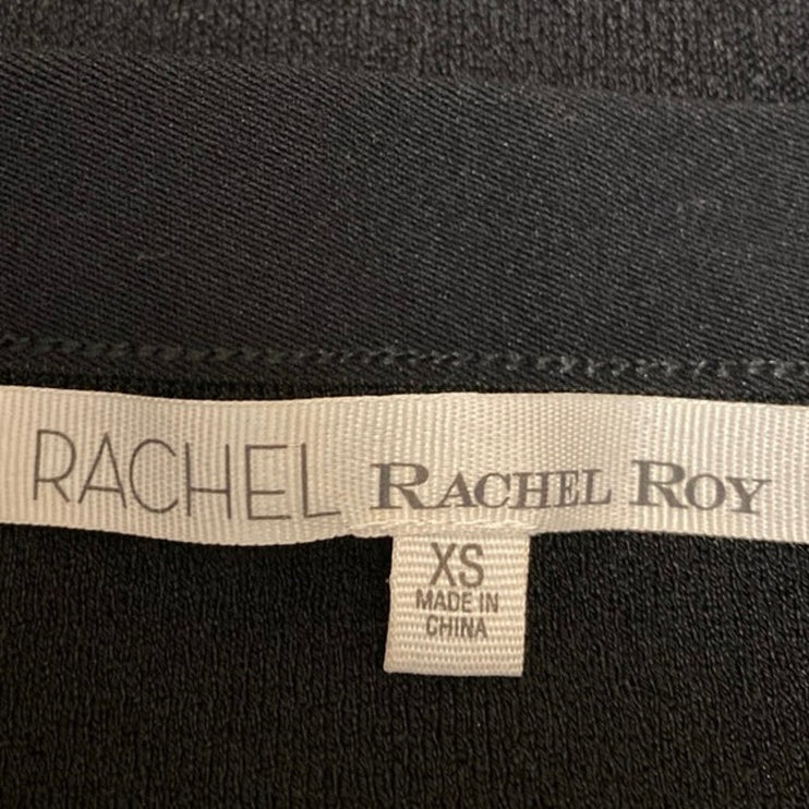RACHEL Rachel Roy Black Pull On Knit Sculpt High Waisted Pencil Mini Skirt Sz XS