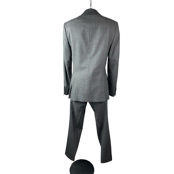 Kin Women's Gray Wool Long Sleeve Blazer Coat Jacket Dress Pants Suit Set 38/32