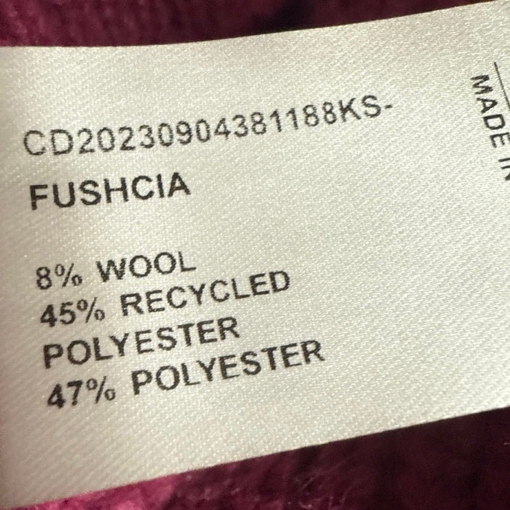 Cider Pink Wool Sequin Long Sleeve Knit 2pc Sweater Skirt Matching Set Size XS