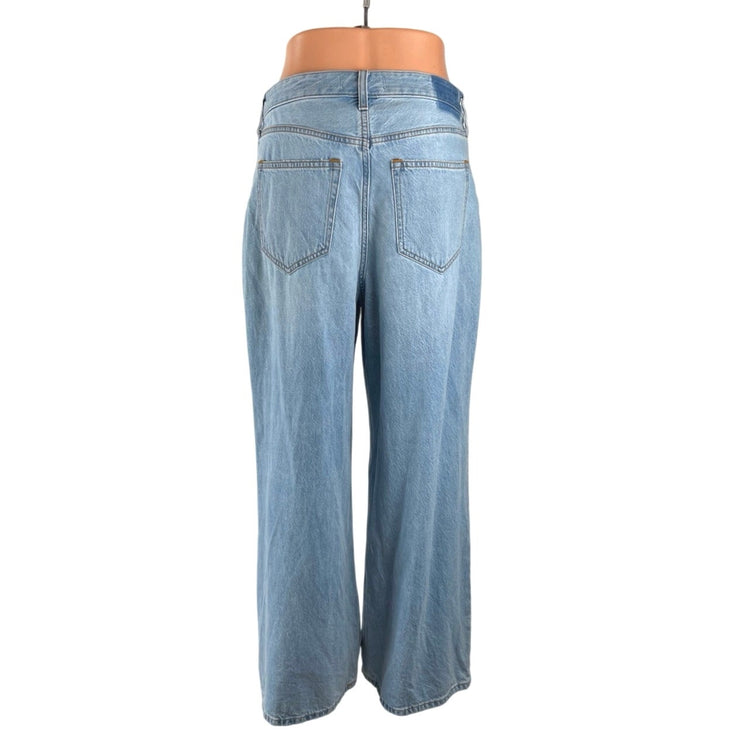 Abercrombie & Fitch Light Blue High Rise Palazzo Wide Leg Denim Jeans Pants 27