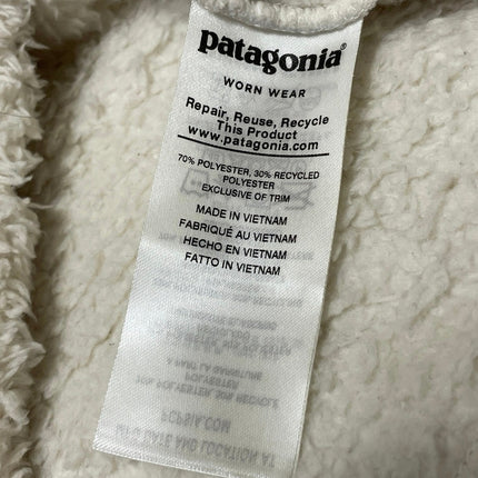 Patagonia Los Gatos Women's Cream Fleece 1/4 Zip Pullover Sweatshirt Top Size M