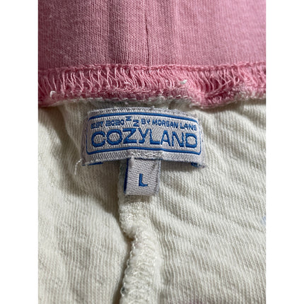 Cozyland Floral Scoop Neck Tank Top Mini Short Lounge Pajama Sleepwear Set Sz L